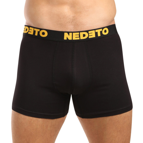 10PACK Boxershorts til mænd Nedeto sort (10NB004b)