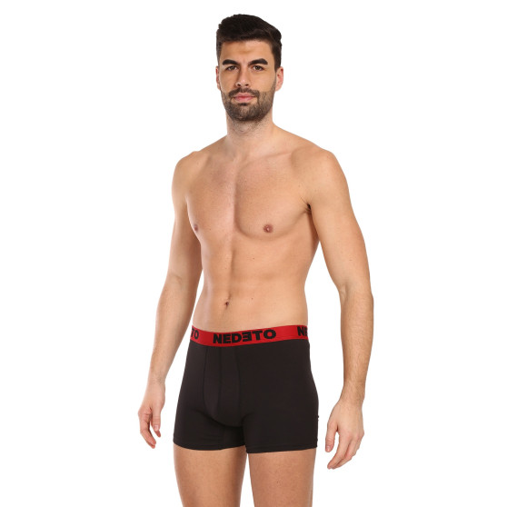 10PACK Boxershorts til mænd Nedeto sort (10NB005)