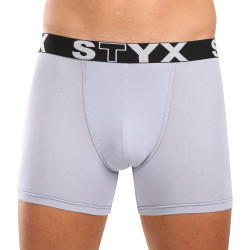 Boxershorts til mænd Styx lang sportselastik lysegrå (U1067)