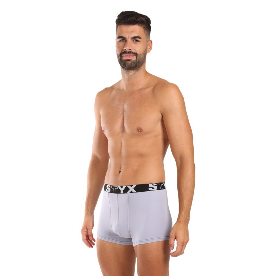 3PACK Boxershorts til mænd Styx sport gummi grå (G10676767)