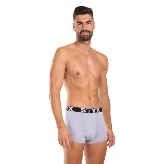 3PACK Boxershorts til mænd Styx sport gummi grå (G10676767)