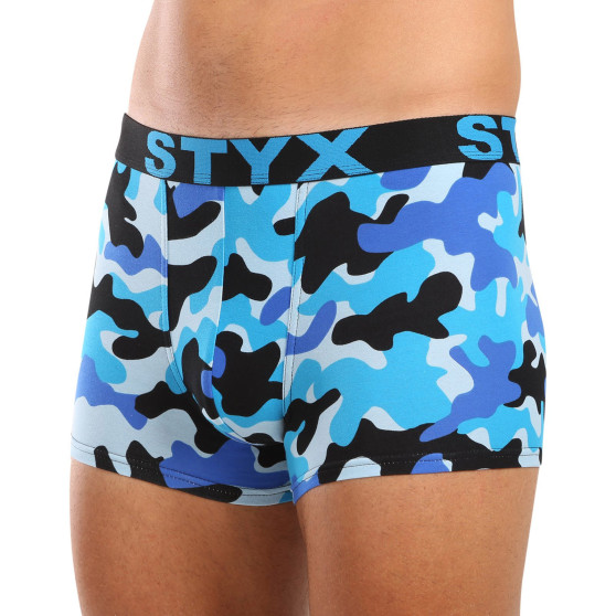 Styx Boxershorts til mænd kunst sport gummi camouflage blå (G1850)