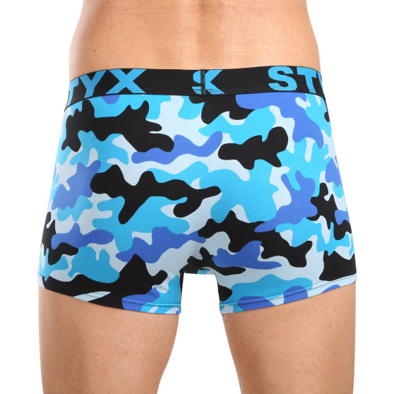 Styx Boxershorts til mænd kunst sport gummi camouflage blå (G1850)