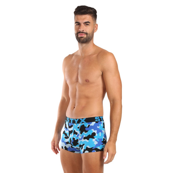 Styx Boxershorts til mænd kunst sport gummi camouflage blå (G1850)