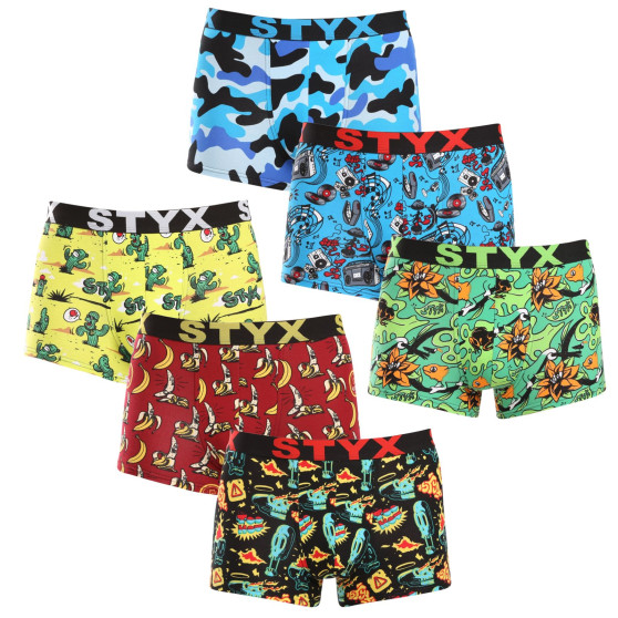 6PACK Boxershorts til mænd Styx art sports gummi flerfarvet (6G13198780)