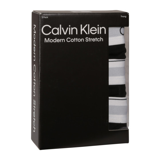 3PACK G-streng til mænd Calvin Klein sort (NB3226A-001)