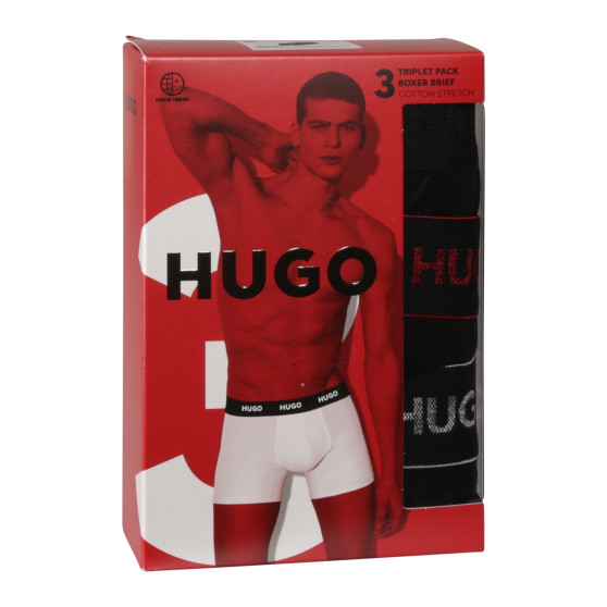 3PACK Boxershorts til mænd HUGO sort (50517886 991)