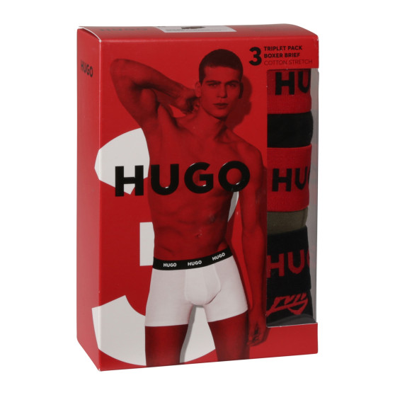 3PACK Boxershorts til mænd HUGO flerfarvet (50517887 984)