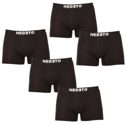 5PACK Boxershorts til mænd Nedeto sort (5NB001b)